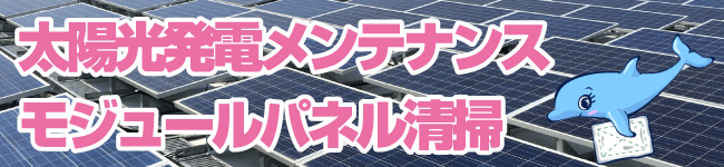 太陽光発電メンテナンス、モジュールパネル清掃